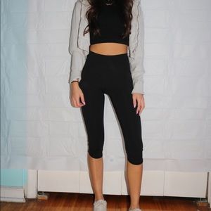 LULULEMON CROPPED MESH LEGGINGS